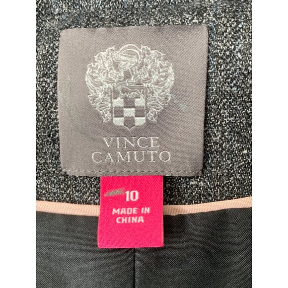 Vince Camuto Womens Tweed Blazer Size 10 Gray Fitted Peplum  RA10057 - Picture 6 of 7